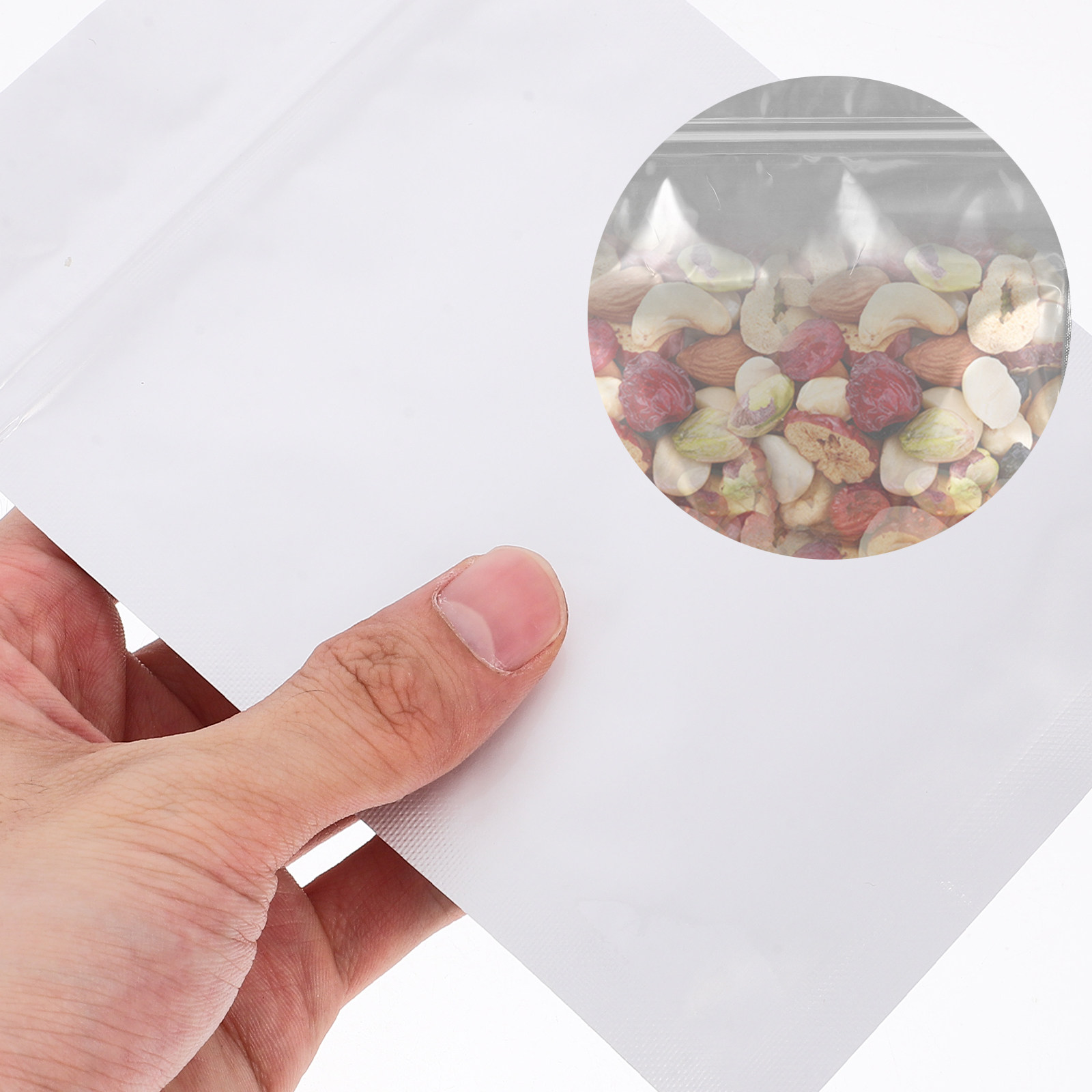 Food And Snacks - 50 Adet Hava Geçirmeyen Kapatılabilir Poşetler,