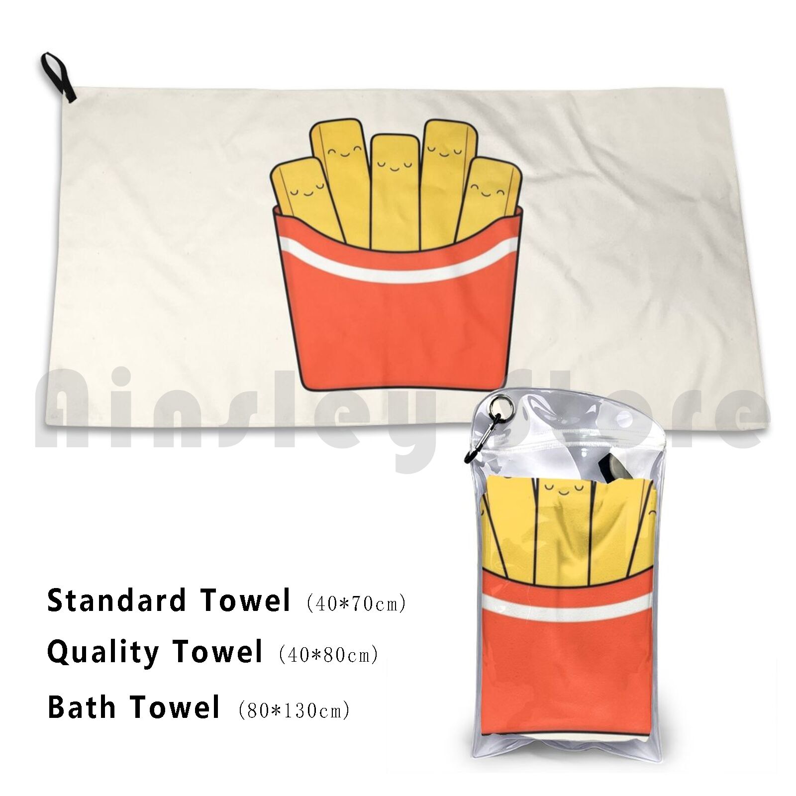 Yummy Food Snacks - En İyi Kızartma Banyo Havlusu Plaj