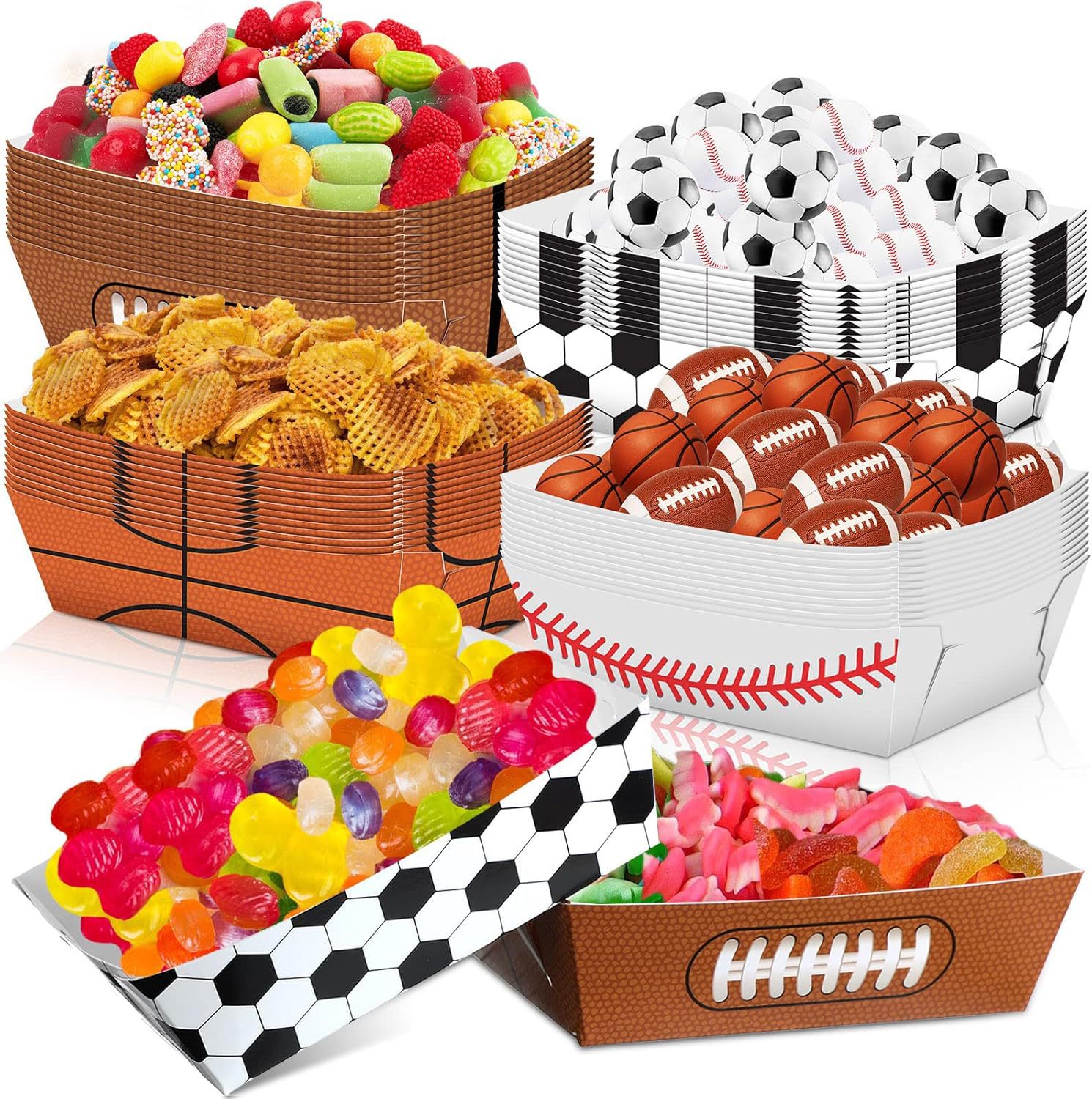 Food Snacks For Baby Shower - 6-48 adet Spor Temalı Parti Futbol