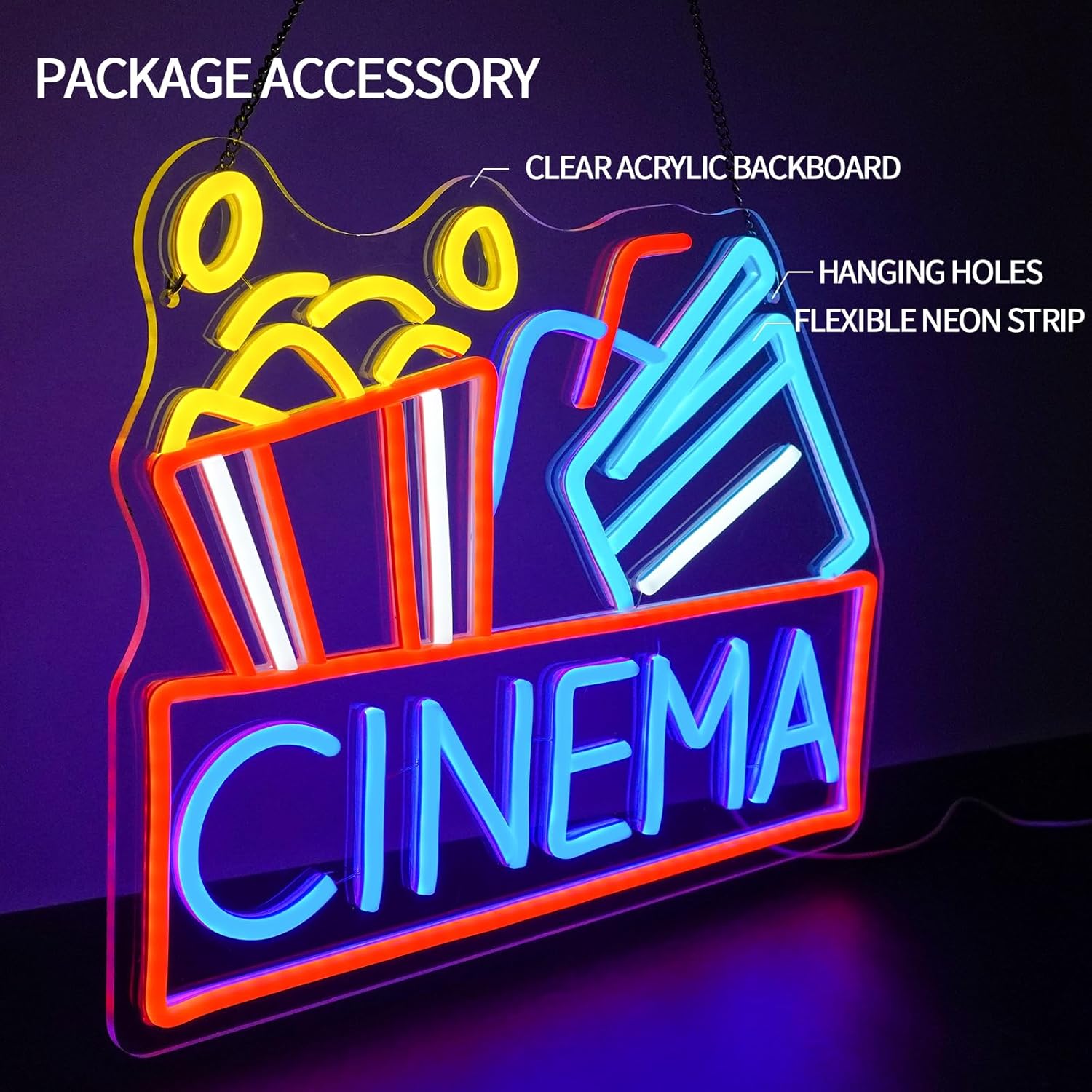 Popcorn Neon Tabelası Kısılabi - Snacks Food Video incelemesi ve fiyatı