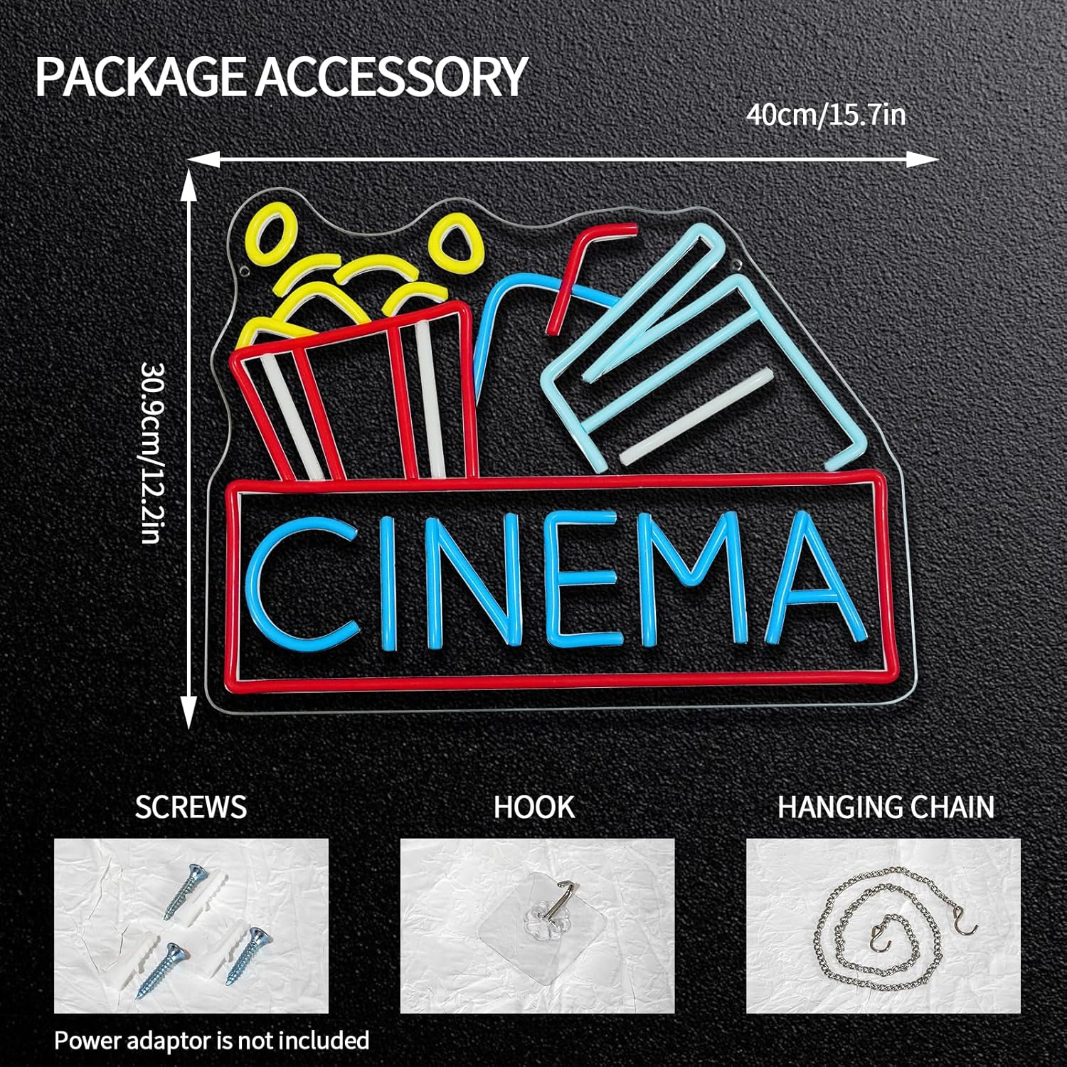 Popcorn Neon Tabelası Kısılabi - Snacks Food Video incelemesi ve fiyatı